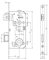 ČSN 90/50/80 vložkový